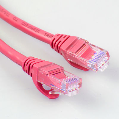 26AWG FTP UTP Cat6a Yama Kablosu 4 Çift Kırmızı Renkli Çok Amaçlı