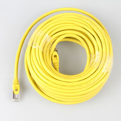 Sarı Dış Mekan Cat7 SSTP Kablosu, Pratik 26AWG LSZH Yama Kablosu