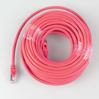 Doğrudan Gömme 6 Ft Cat7 Yama Kablosu Ağır Hizmet Su Geçirmez 26AWG 10 Gb Kırmızı