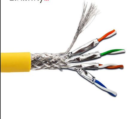 SFTP Dış Mekan Cat7 Lan Kablosu Çift Ekranlı CCA 28AWG Çok Renkli