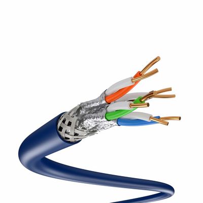 SFTP Dış Mekan Cat7 Lan Kablosu Çift Ekranlı CCA 28AWG Çok Renkli