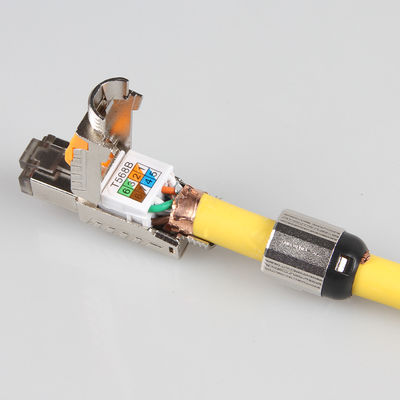 Alan Sonlandırmalı Cat 7 STP Kablosu, RJ45 8P8C Ağ Modüler Fişli Cat 7 Yama Kablosu