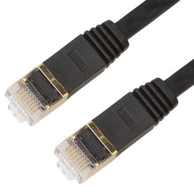 Korumalı UTP Düz Yama Kablosu Cat 6 Bakır 1 Metre Rj45 Siyah renk