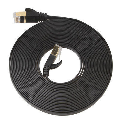 Korumalı UTP Düz Yama Kablosu Cat 6 Bakır 1 Metre Rj45 Siyah renk