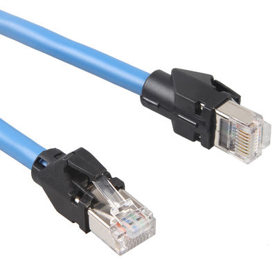 Cat6a S/FTP Ethernet Kablosu 6 Feet RJ45 Ağ Kablosu Yaması Endüstriyel Sürükle Zinciri Ağ Kablosu